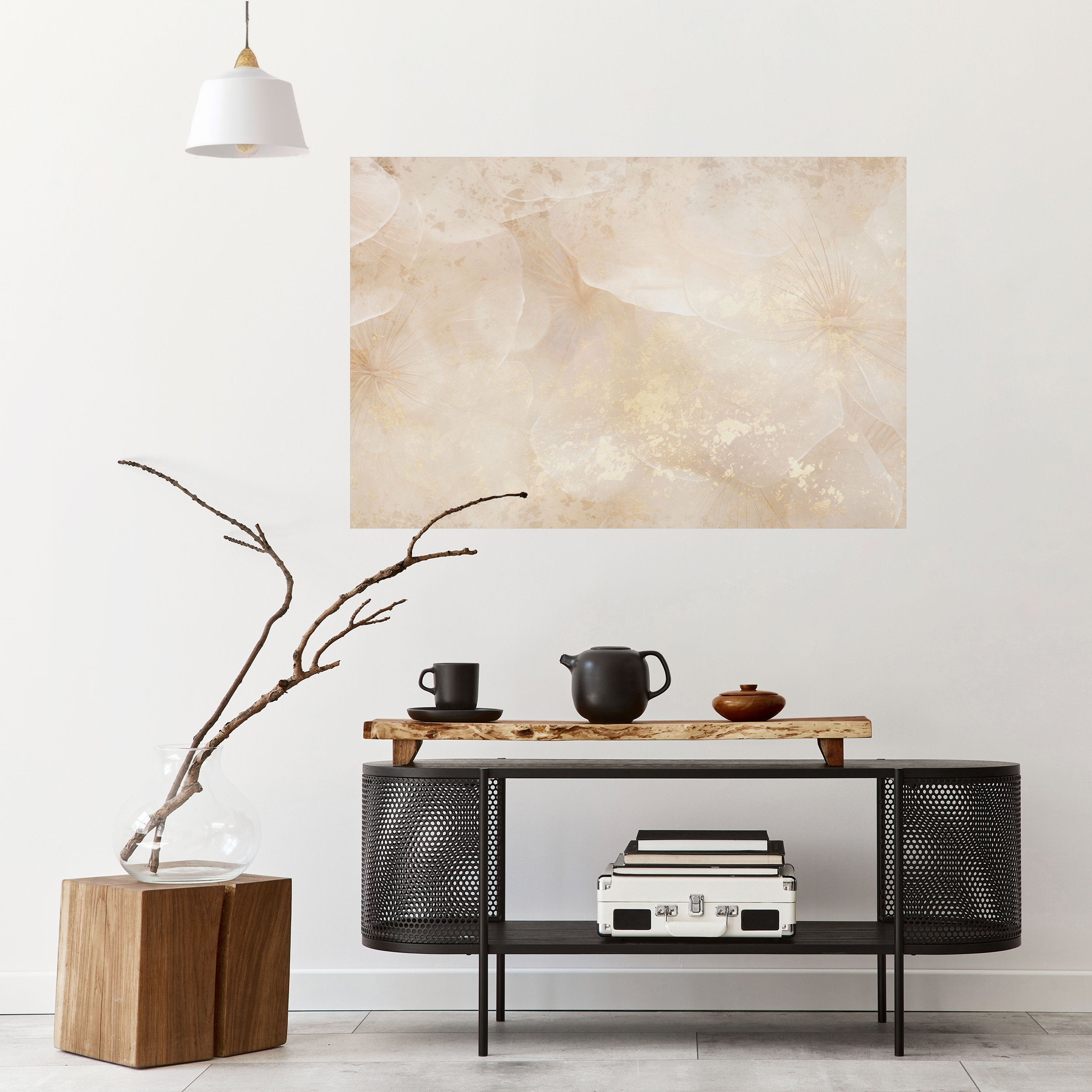 PÉTALOS SUSURRANTES Póster horizontal autoadhesivo