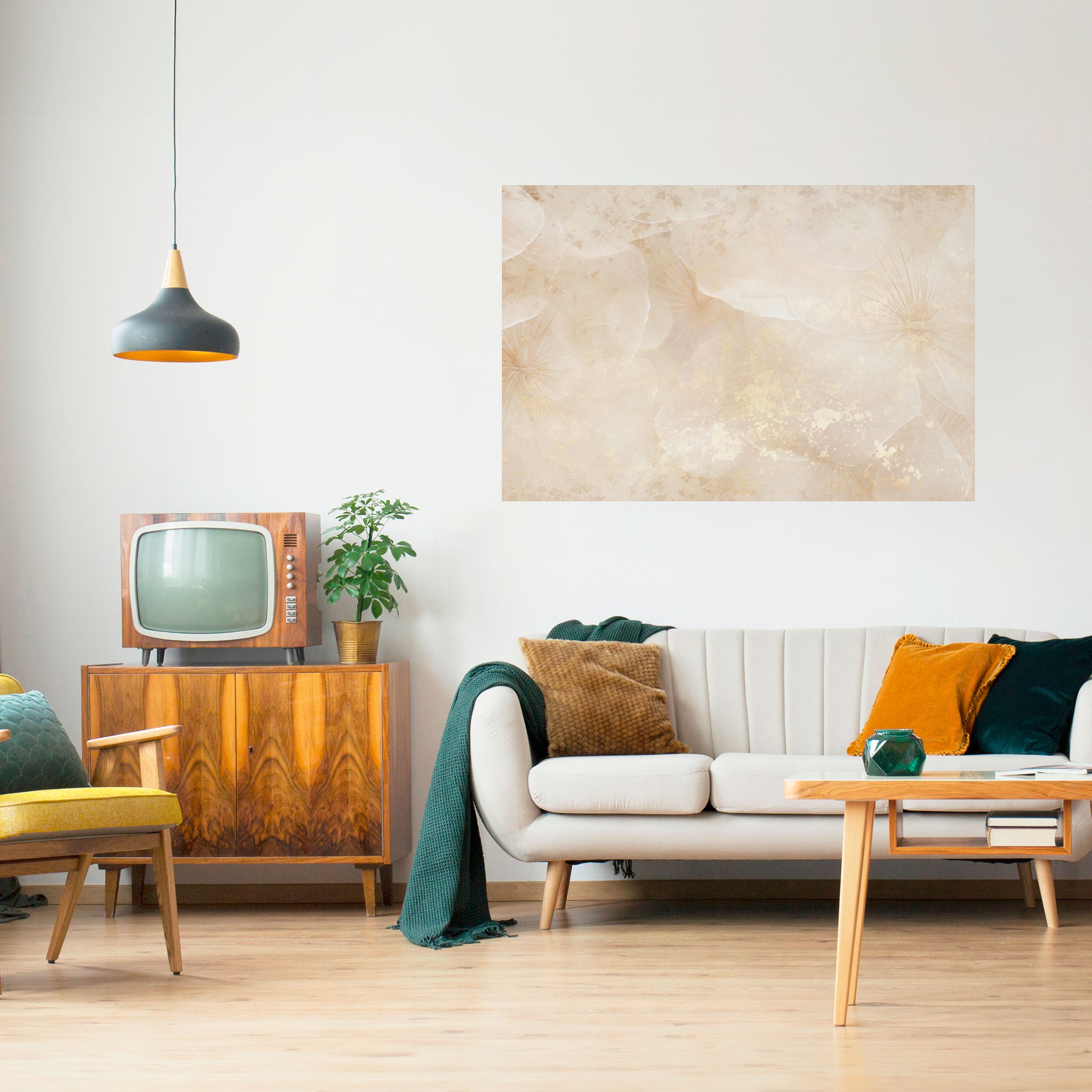 PÉTALOS SUSURRANTES Póster horizontal autoadhesivo