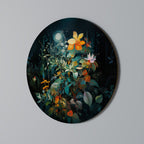 NOCTURNAL FLOWERS Round Wall Art