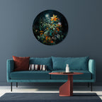 NOCTURNAL FLOWERS Round Wall Art