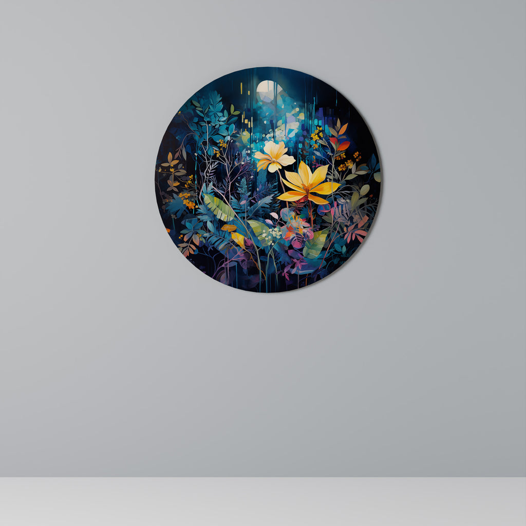 LUNAR FLOWERS Round Wall Art