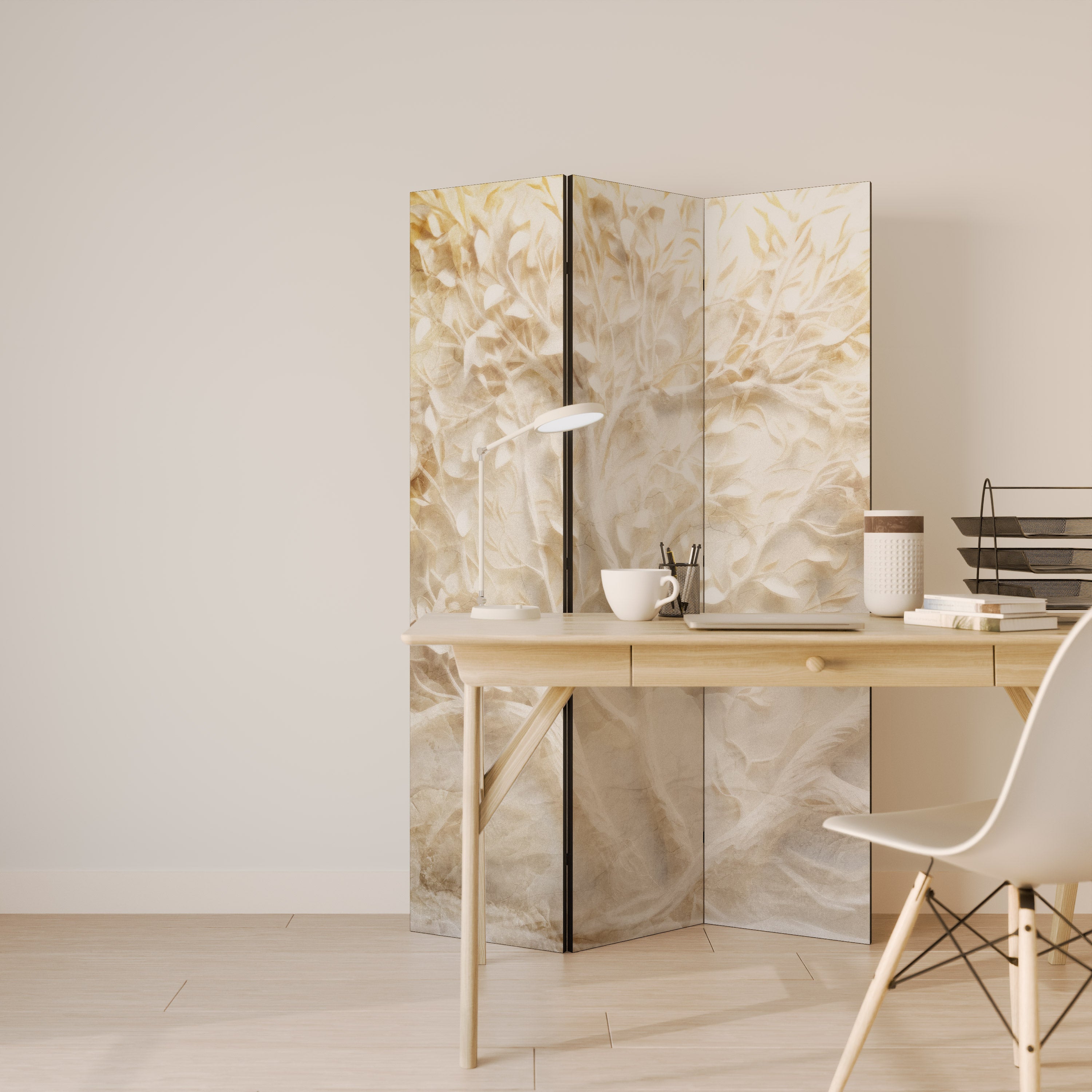 Biombo decorativo de 3 paneles CRECIMIENTO LUMINOSO