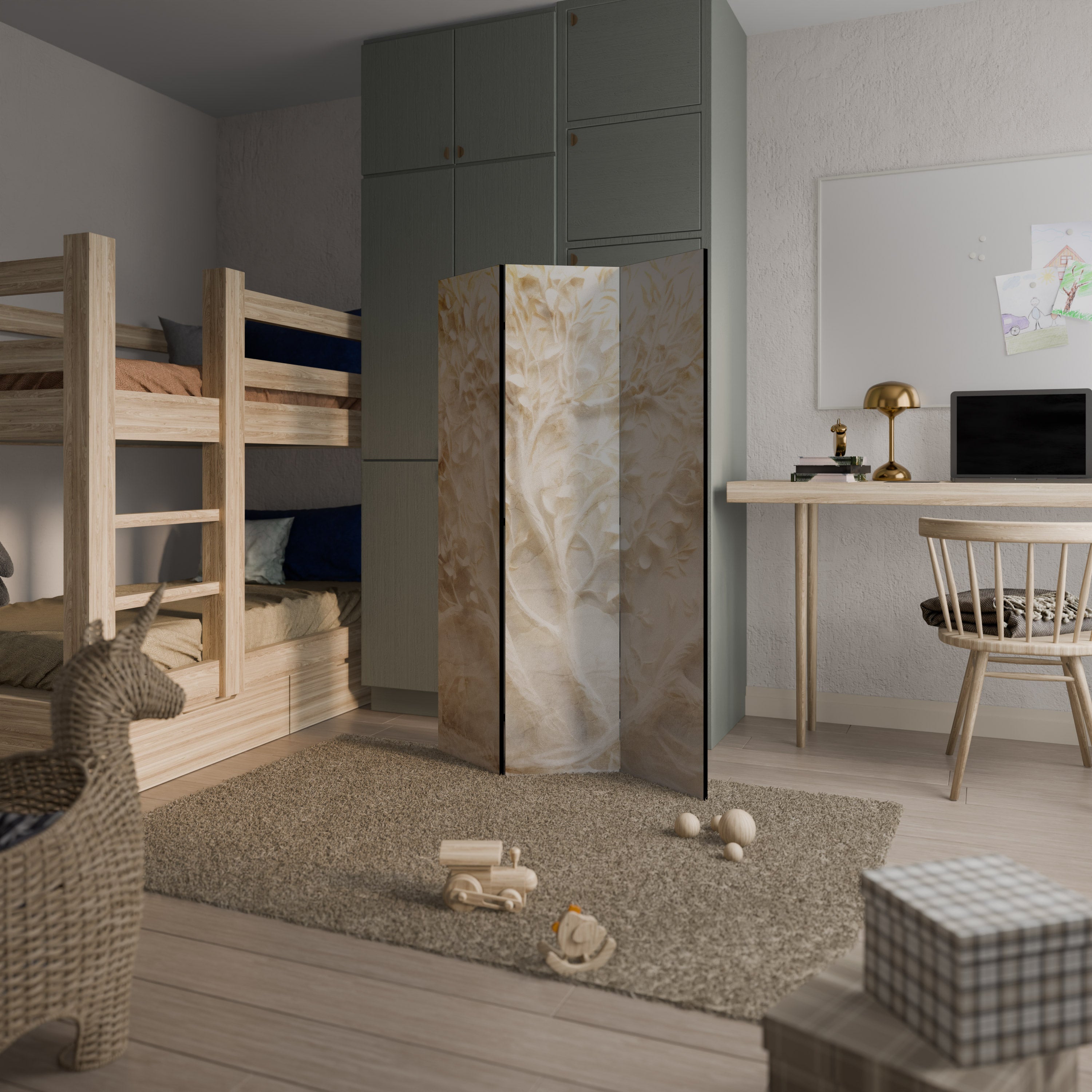 LUMINOUS GROWTH 3-Panel Room Divider