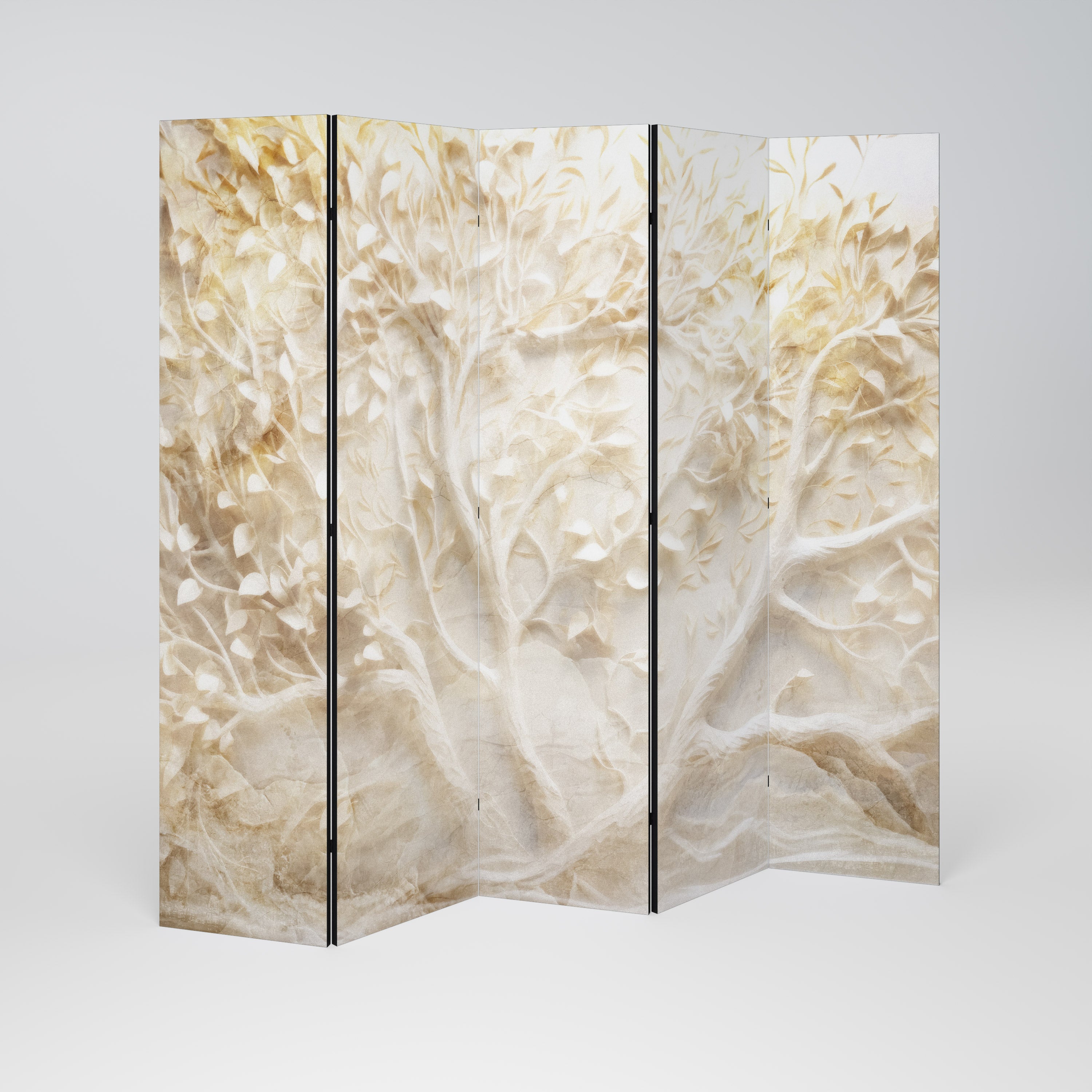 LUMINOUS GROWTH Decorative 5-Panel Room Divider