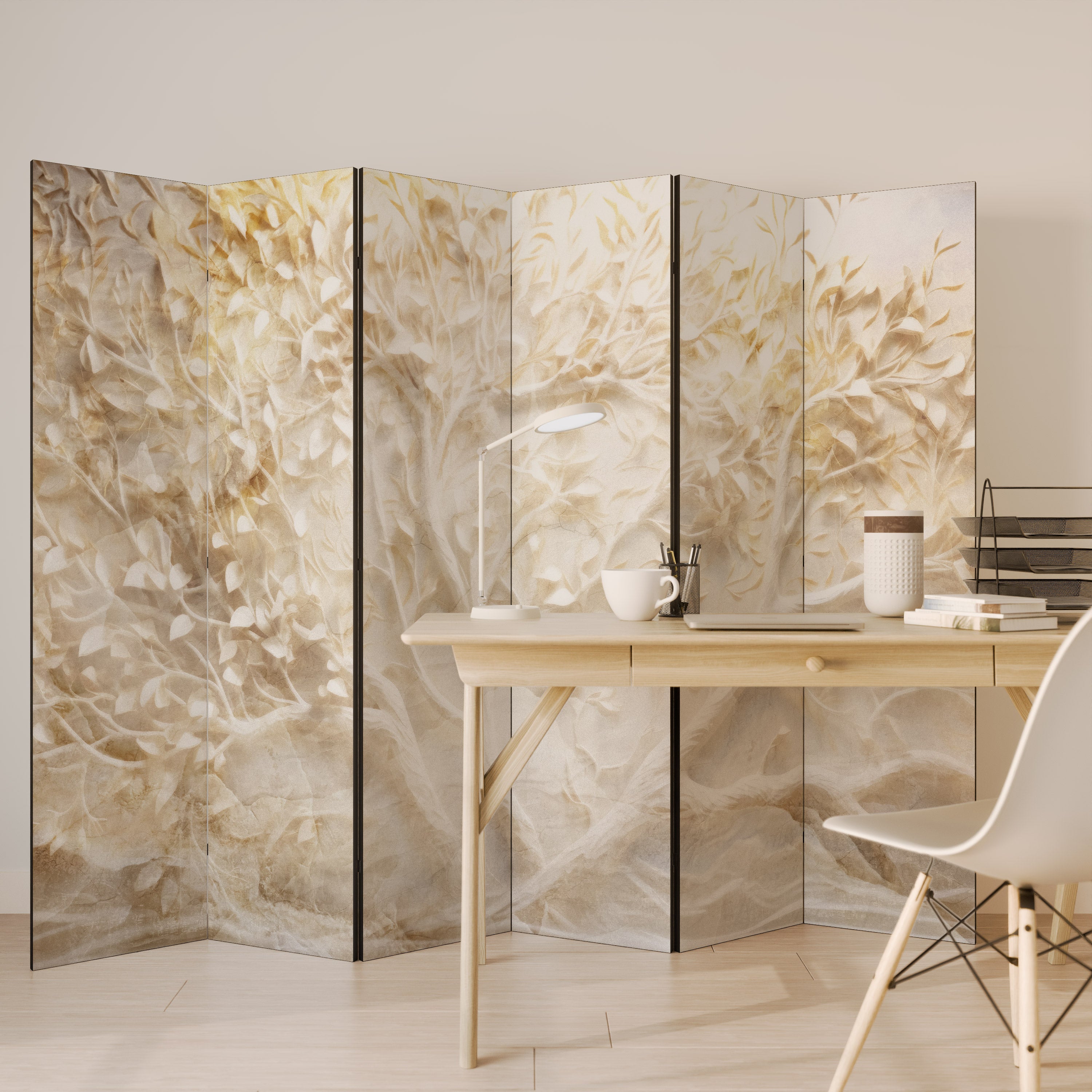 Biombo decorativo de 6 paneles CRECIMIENTO LUMINOSO