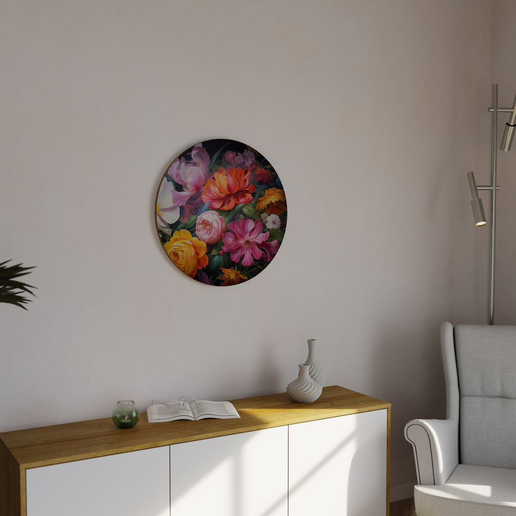 EPHEMERAL BOUQUET Round Wall Art