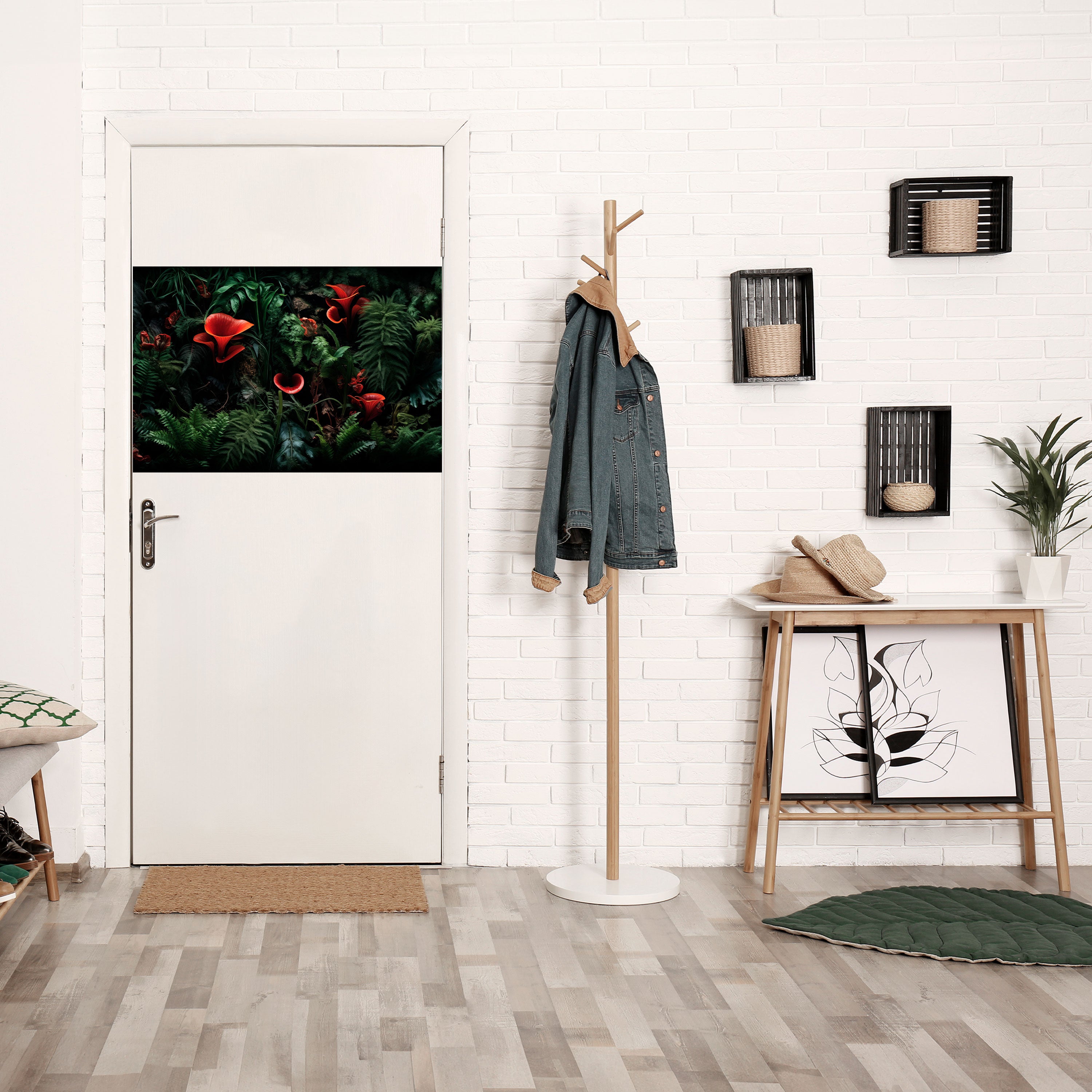 Póster horizontal autoadhesivo de CRIMSON FERNS