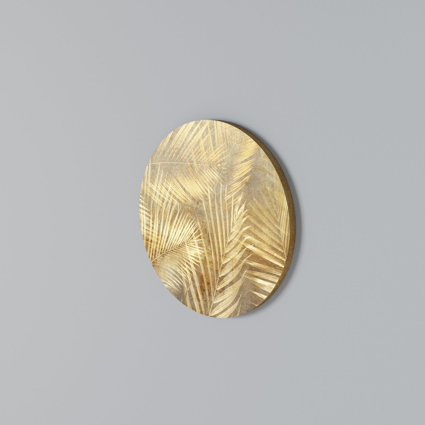 GOLDEN PALM DREAMSCAPE Round Wall Art