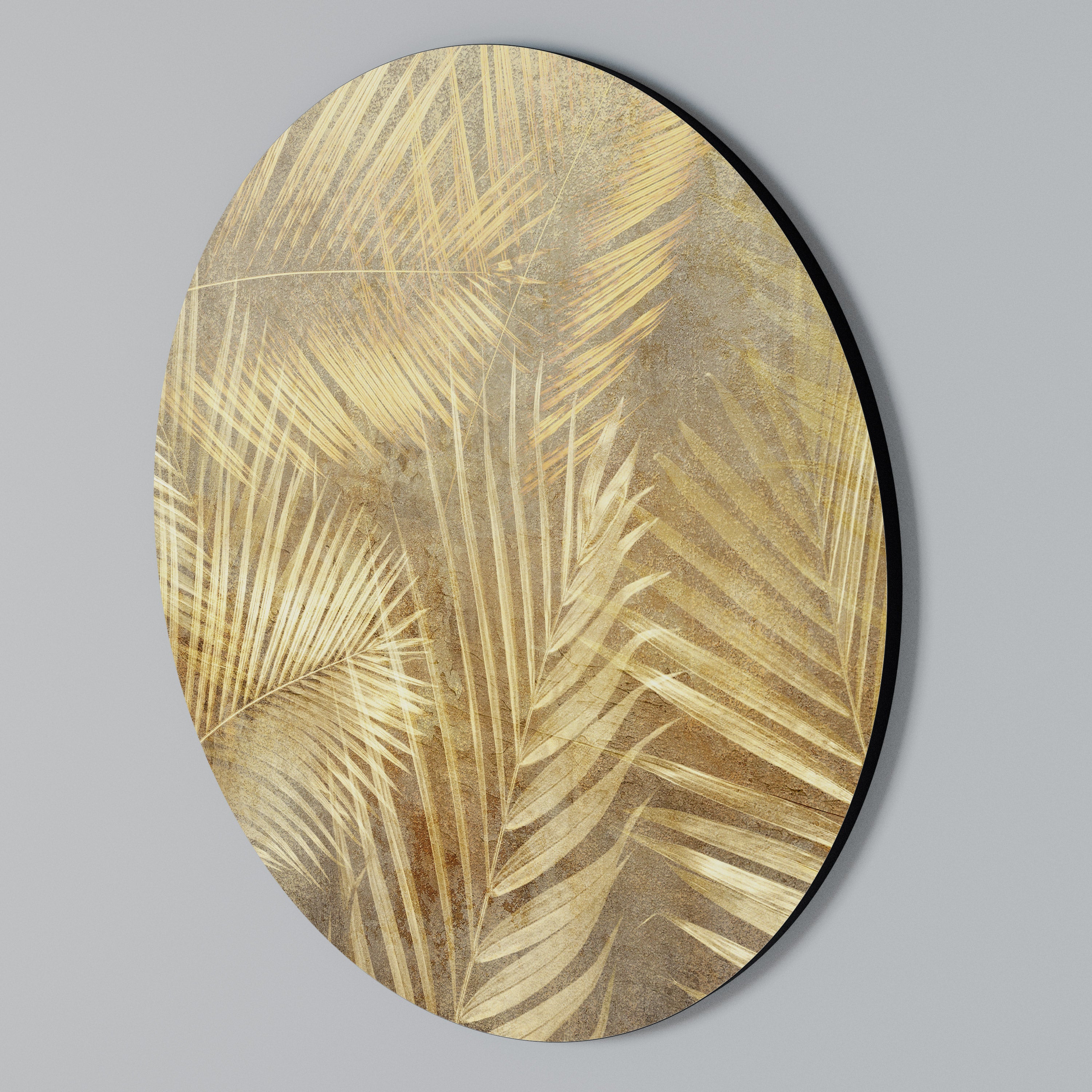 GOLDEN PALM DREAMSCAPE Round Wall Art