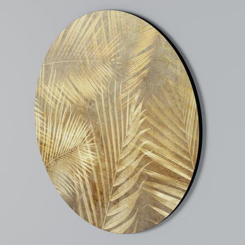 GOLDEN PALM DREAMSCAPE Arte de pared redondo