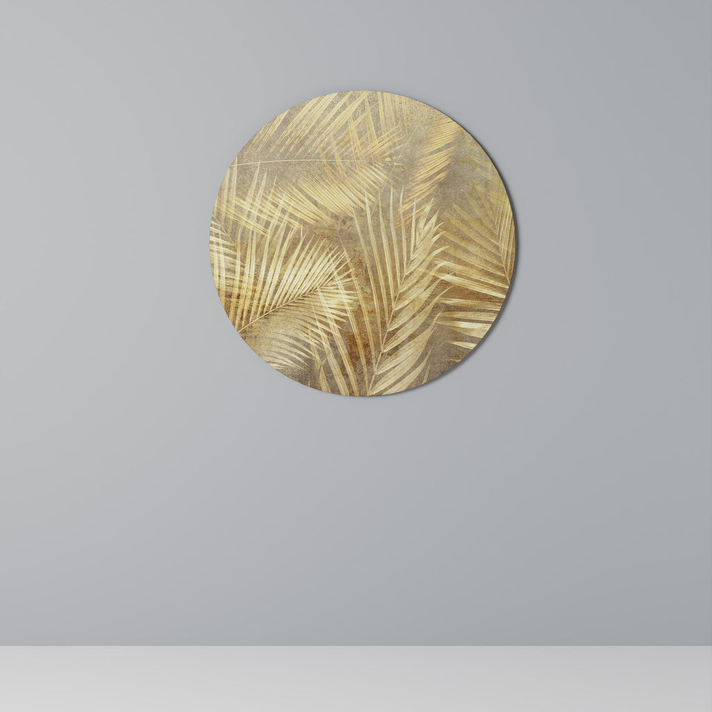 GOLDEN PALM DREAMSCAPE Round Wall Art
