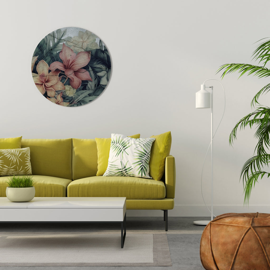HEAVENLY BLOOM Round Wall Art
