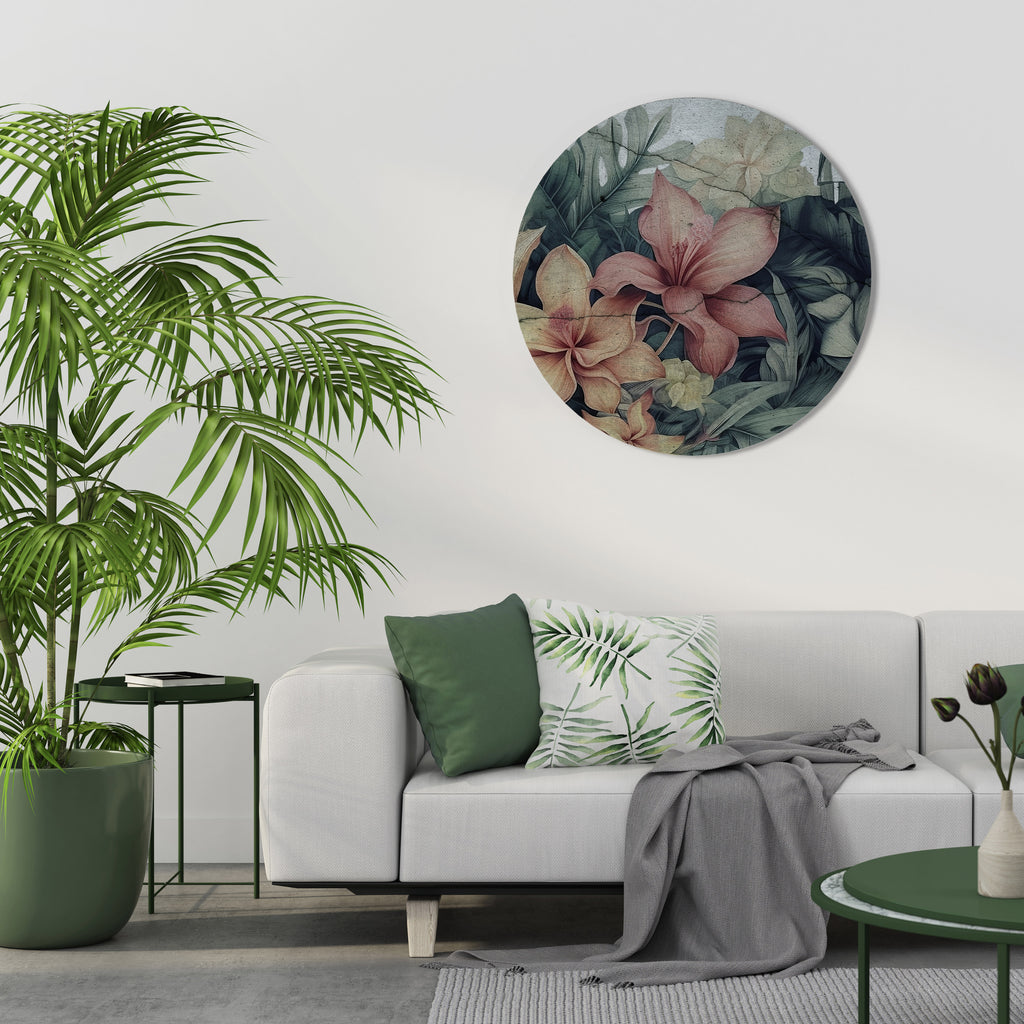 HEAVENLY BLOOM Round Wall Art