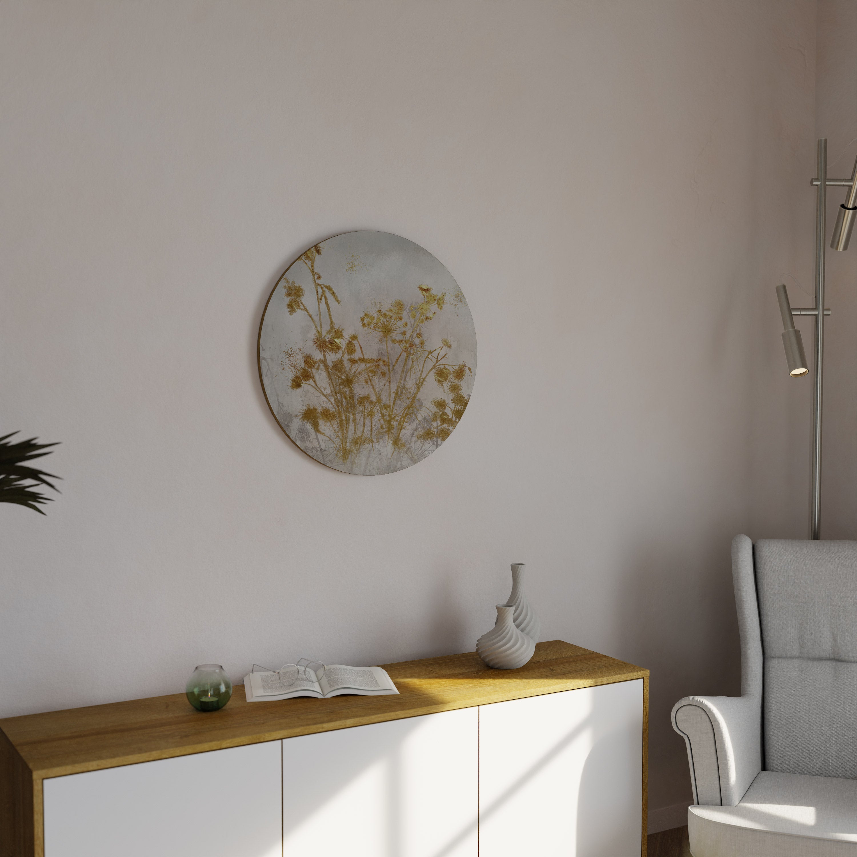 LONESOME SPRIG Round Wall Art