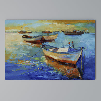 SERENE BOAT ESCAPADE Cuadro en lienzo horizontal