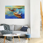 SERENE BOAT ESCAPADE Peel and Stick Horizontal Poster
