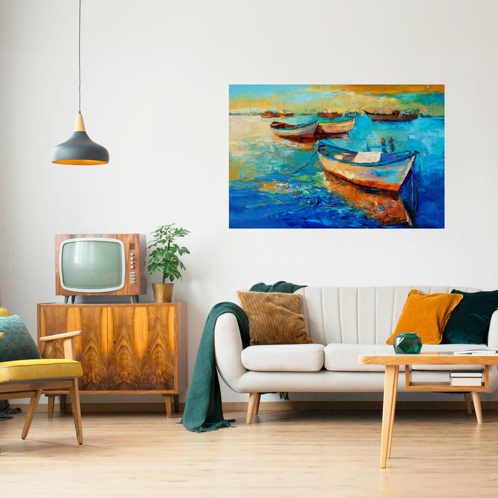 Póster horizontal autoadhesivo ESCAPADA EN BARCO SERENO