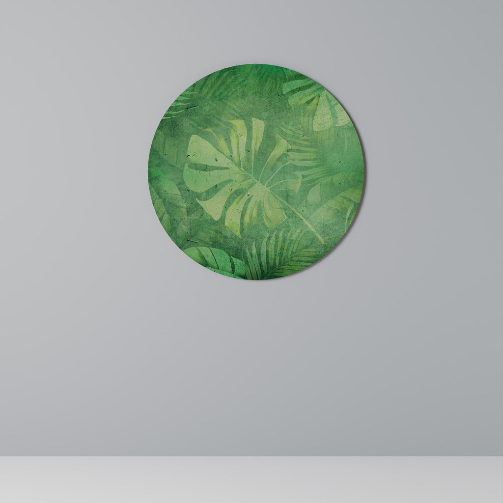 SUBTLE GREEN SYMPHONY Round Wall Art