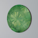 SUBTLE GREEN SYMPHONY Round Wall Art