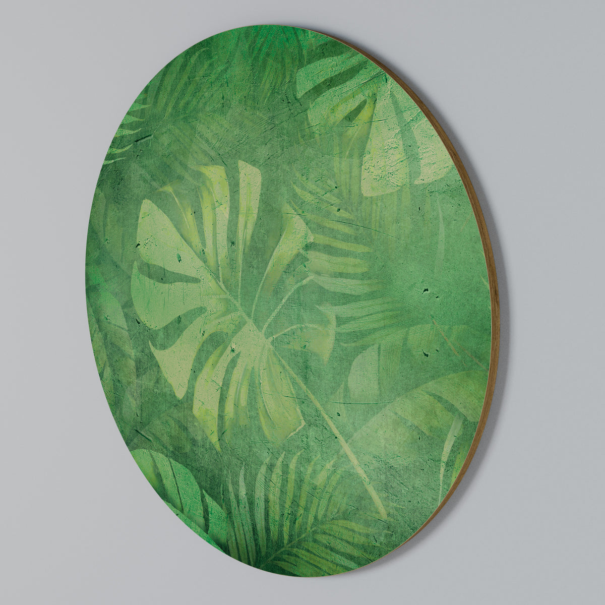 SUBTLE GREEN SYMPHONY Round Wall Art