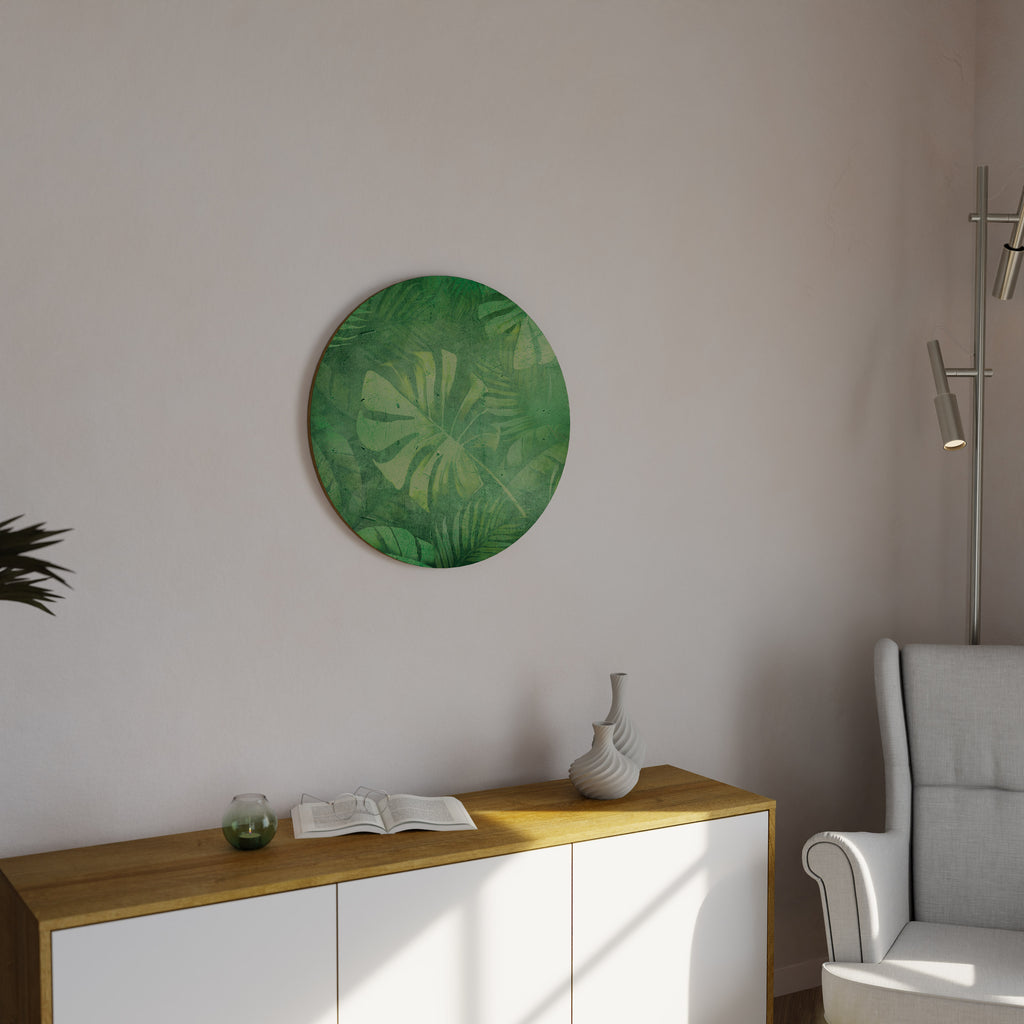 SUBTLE GREEN SYMPHONY Round Wall Art
