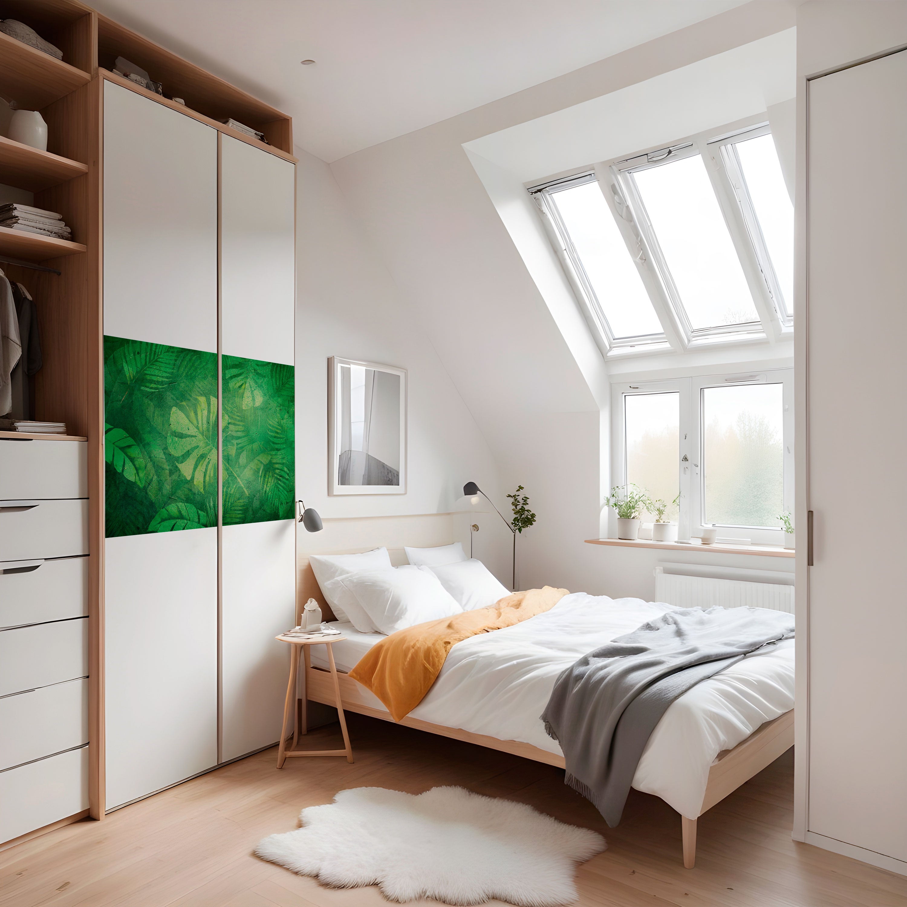 Póster horizontal autoadhesivo SINFONÍA VERDE SUTIL