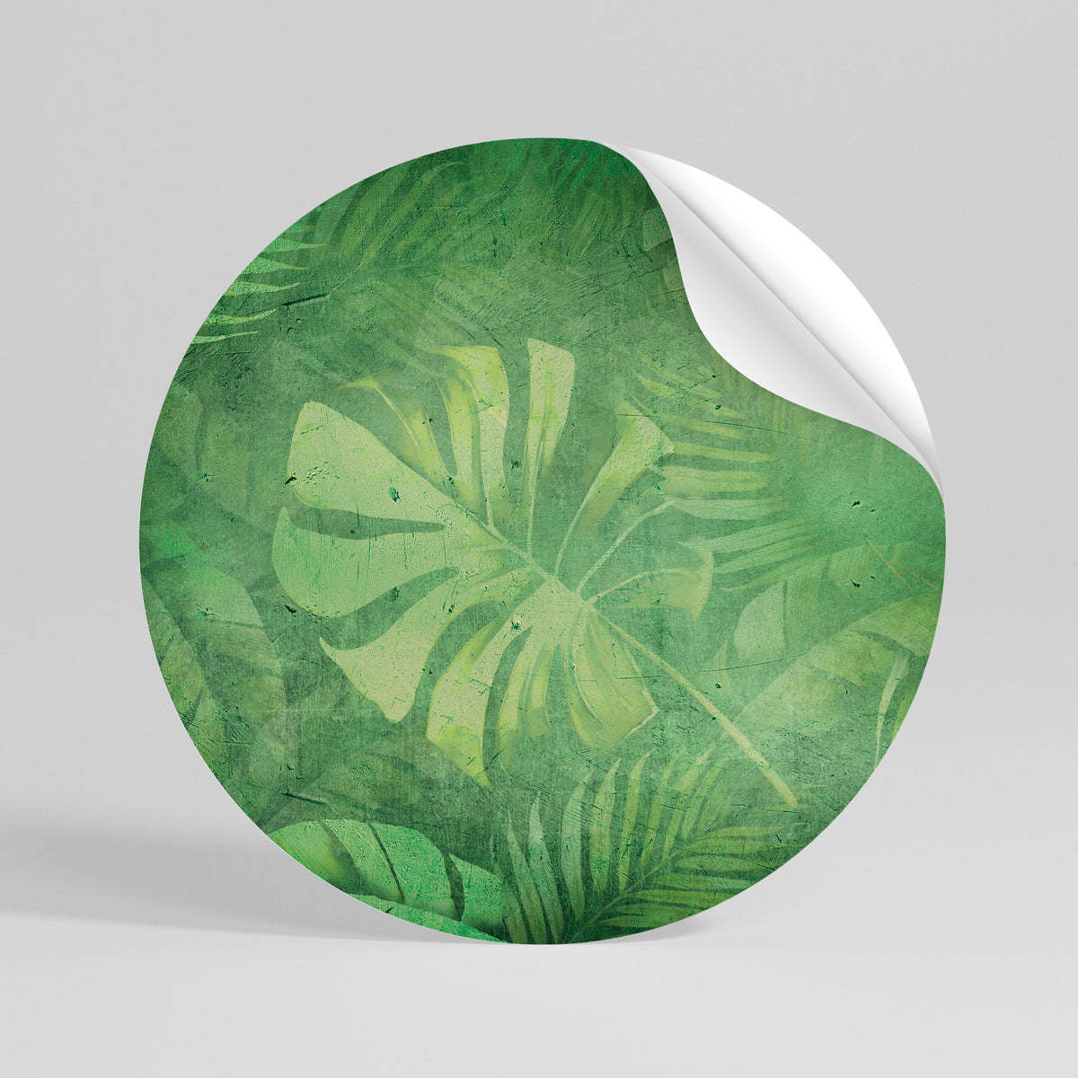 SUBTLE GREEN SYMPHONY Vinilo adhesivo redondo