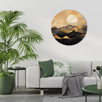 MYSTICAL SUNSET HORIZON Round Wall Art