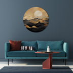 MYSTICAL SUNSET HORIZON Round Wall Art