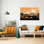 MYSTICAL SUNSET HORIZON Peel and Stick Horizontal Poster