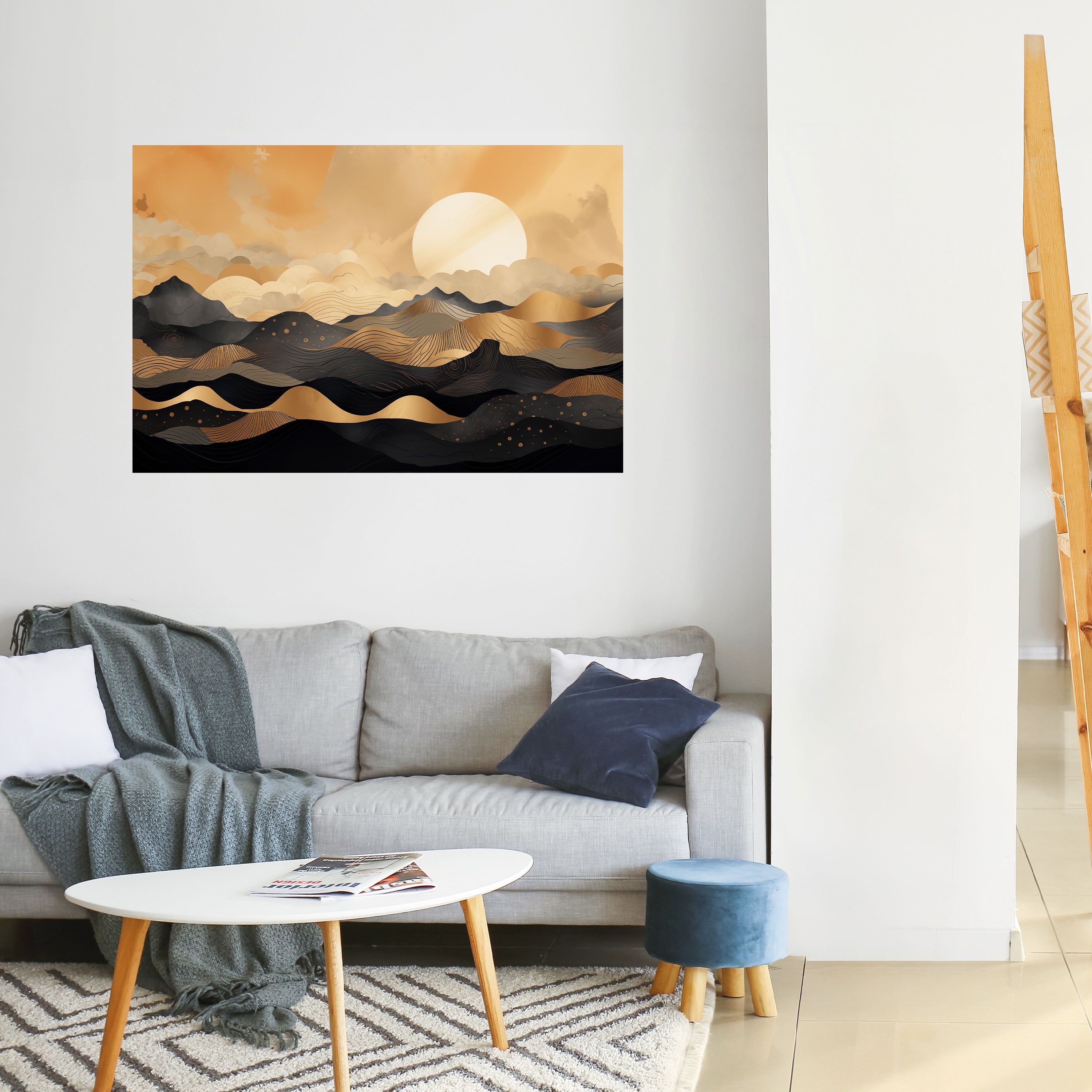 Póster horizontal autoadhesivo HORIZONTE MÍSTICO DEL ATARDECER