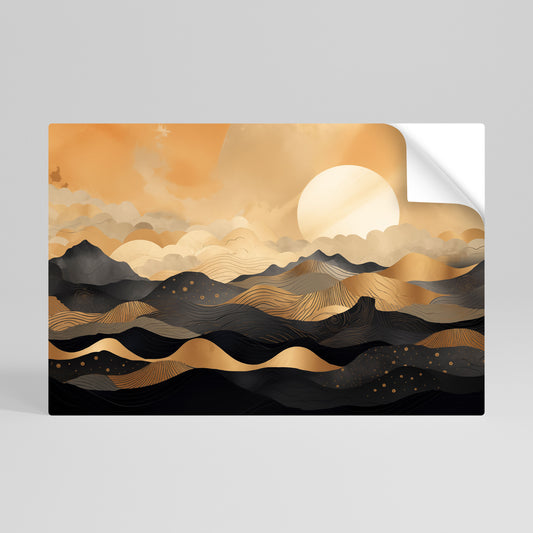 MYSTICAL SUNSET HORIZON Póster adhesivo horizontal