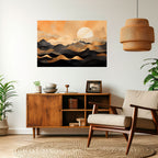 MYSTICAL SUNSET HORIZON Peel and Stick Horizontal Poster