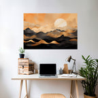 MYSTICAL SUNSET HORIZON Peel and Stick Horizontal Poster