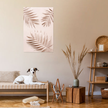PINK PALM DREAMS Cuadro en lienzo vertical