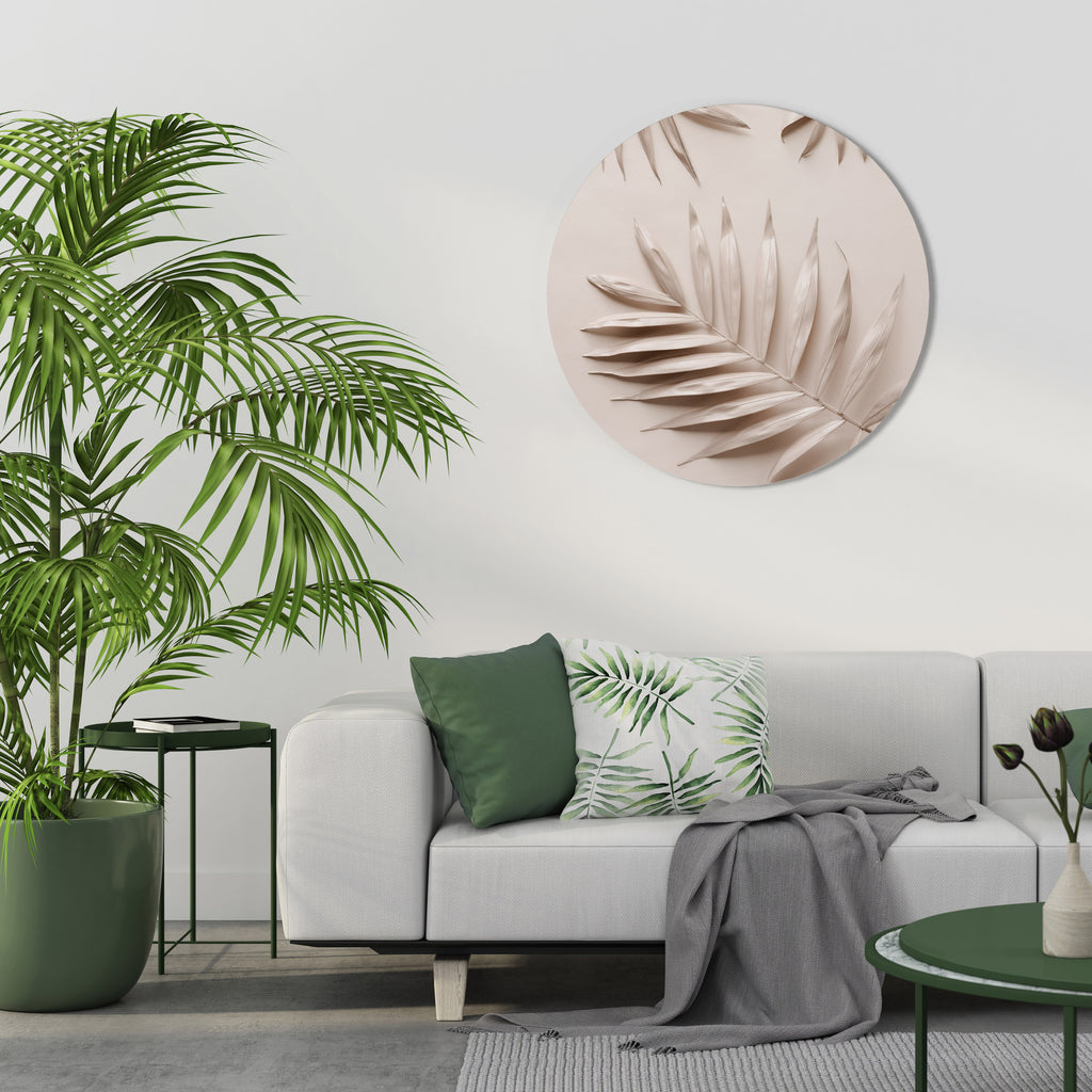 PINK PALM DREAMS Round Wall Art
