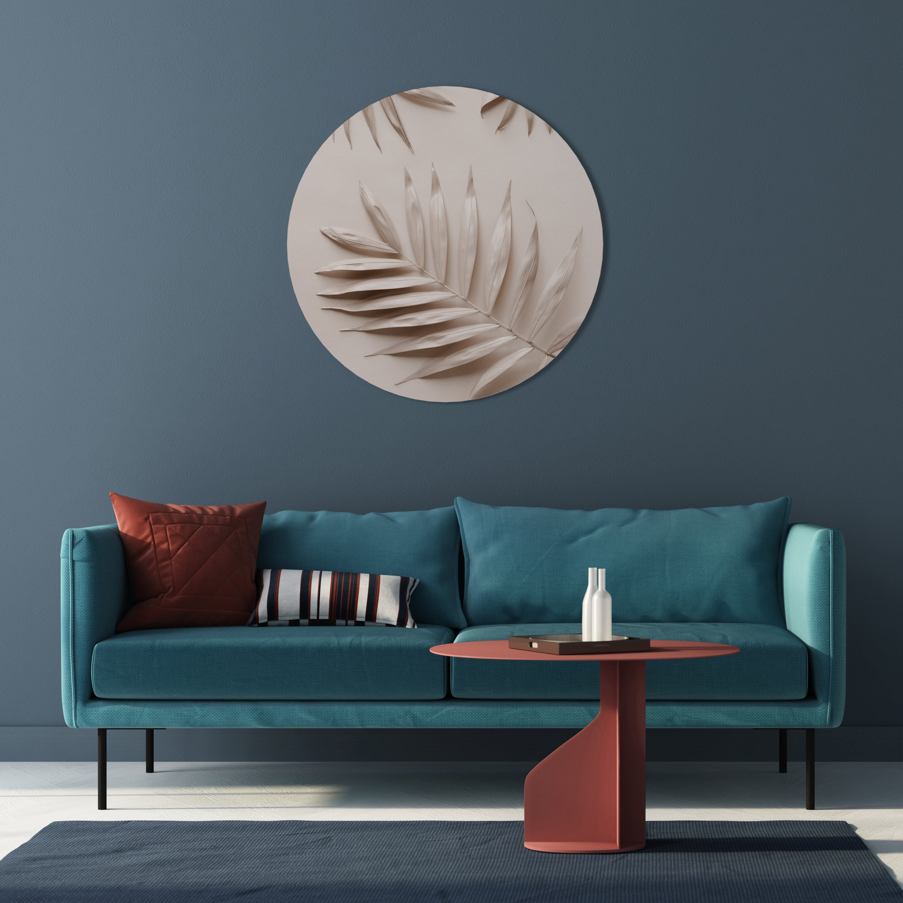 PINK PALM DREAMS Round Wall Art