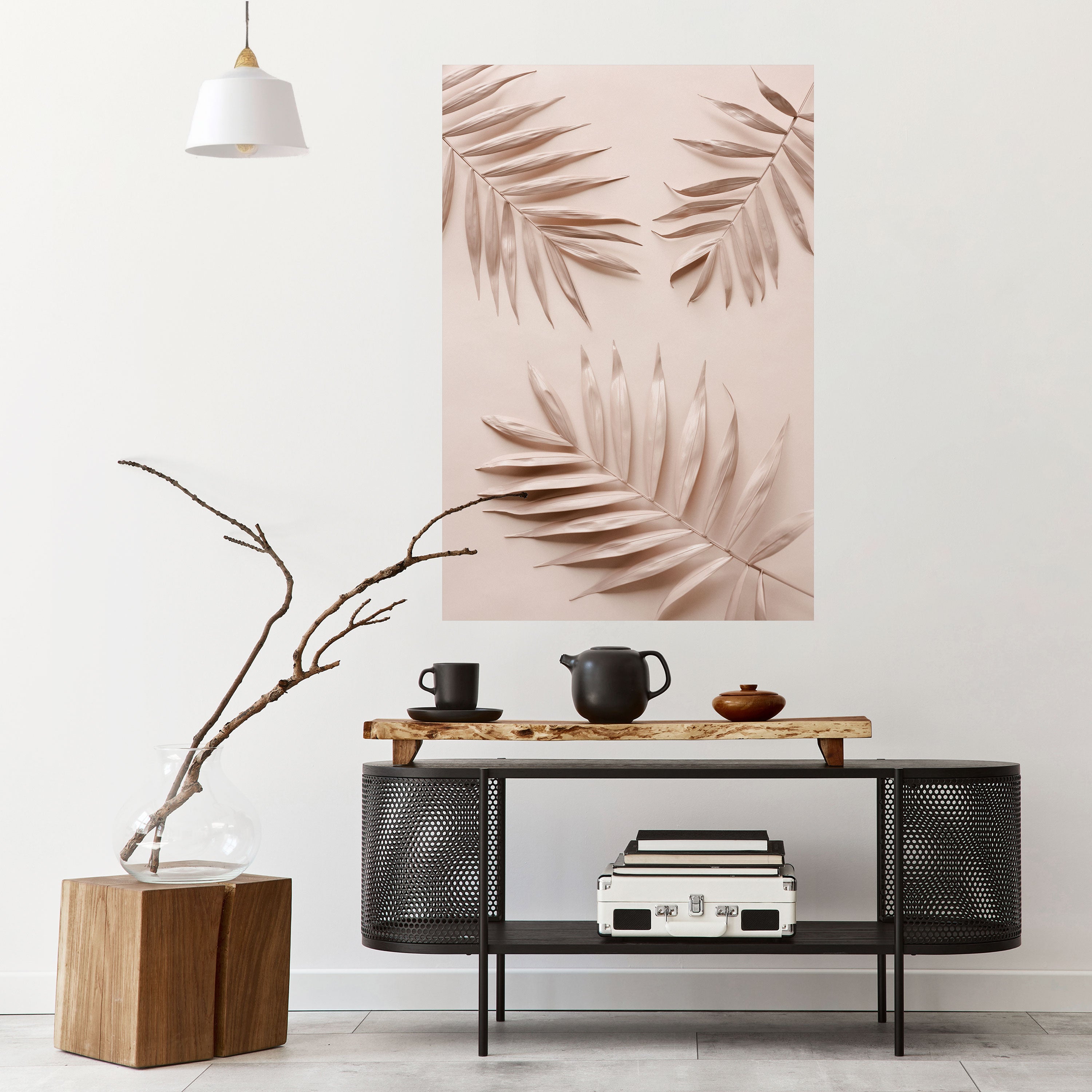 PINK PALM DREAMS Peel and Stick Vertical Poster