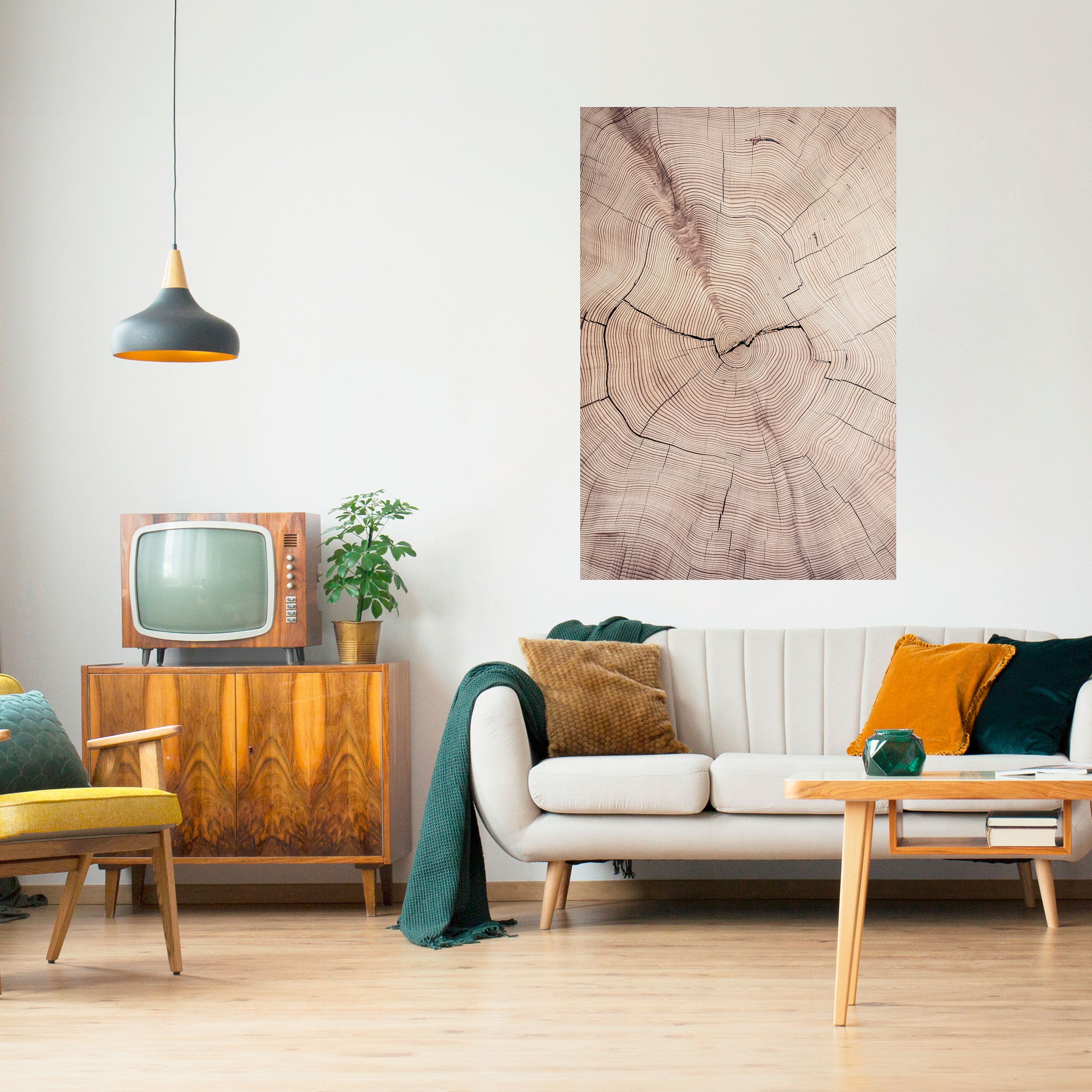 TIMEWORN RHYTHM Peel and Stick Vertical Poster