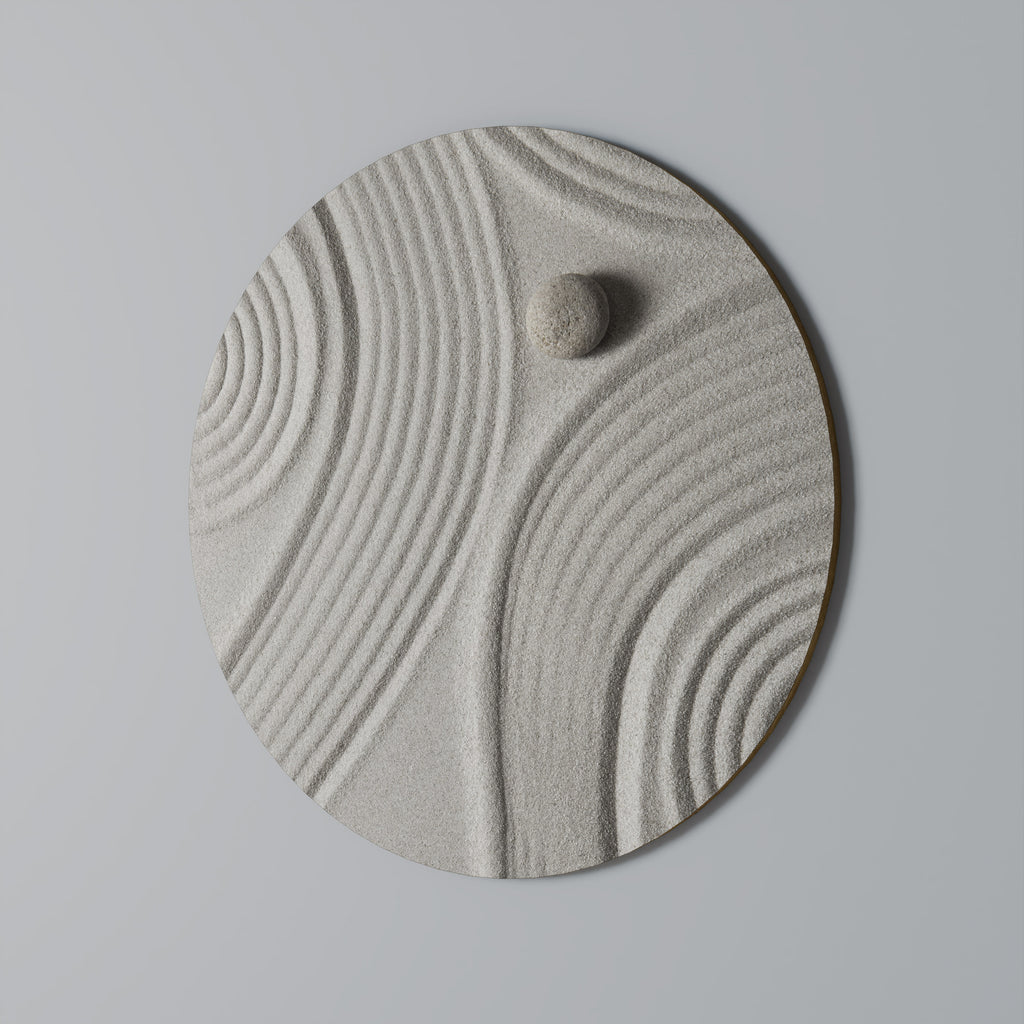 SANDSWIRL SERENITY Round Wall Art