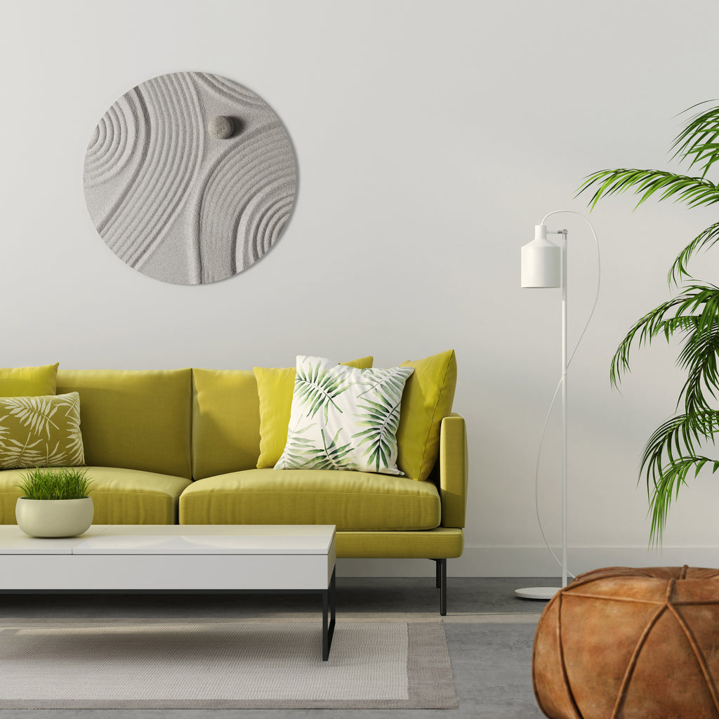SANDSWIRL SERENITY Round Wall Art