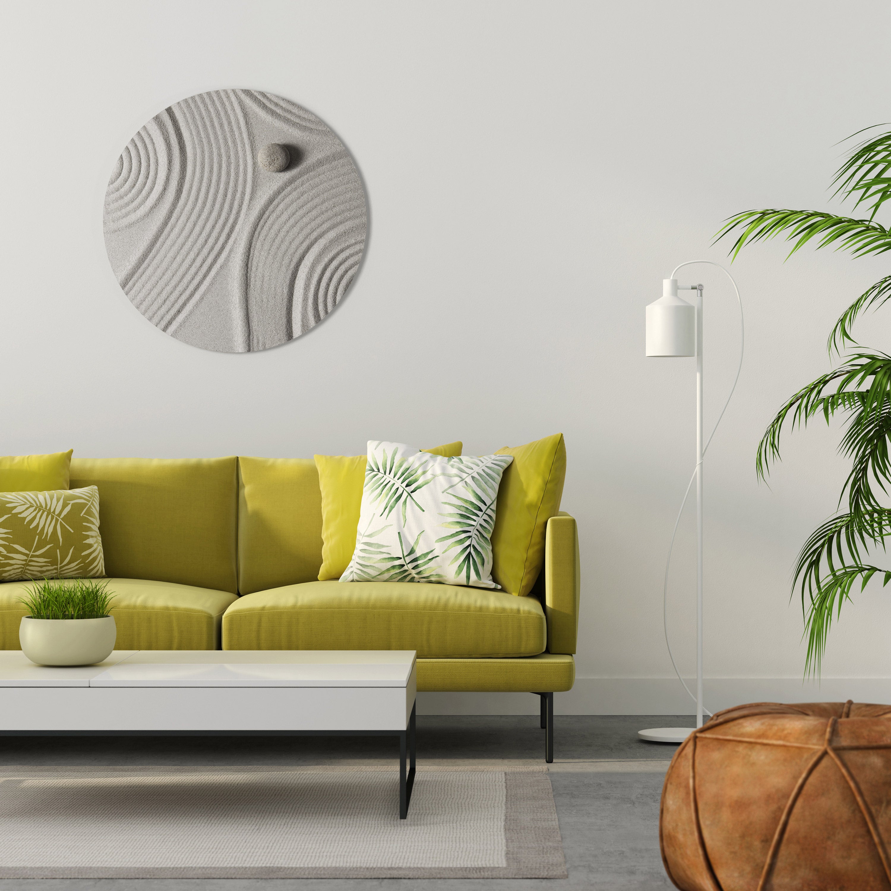SANDSWIRL SERENITY Round Wall Art