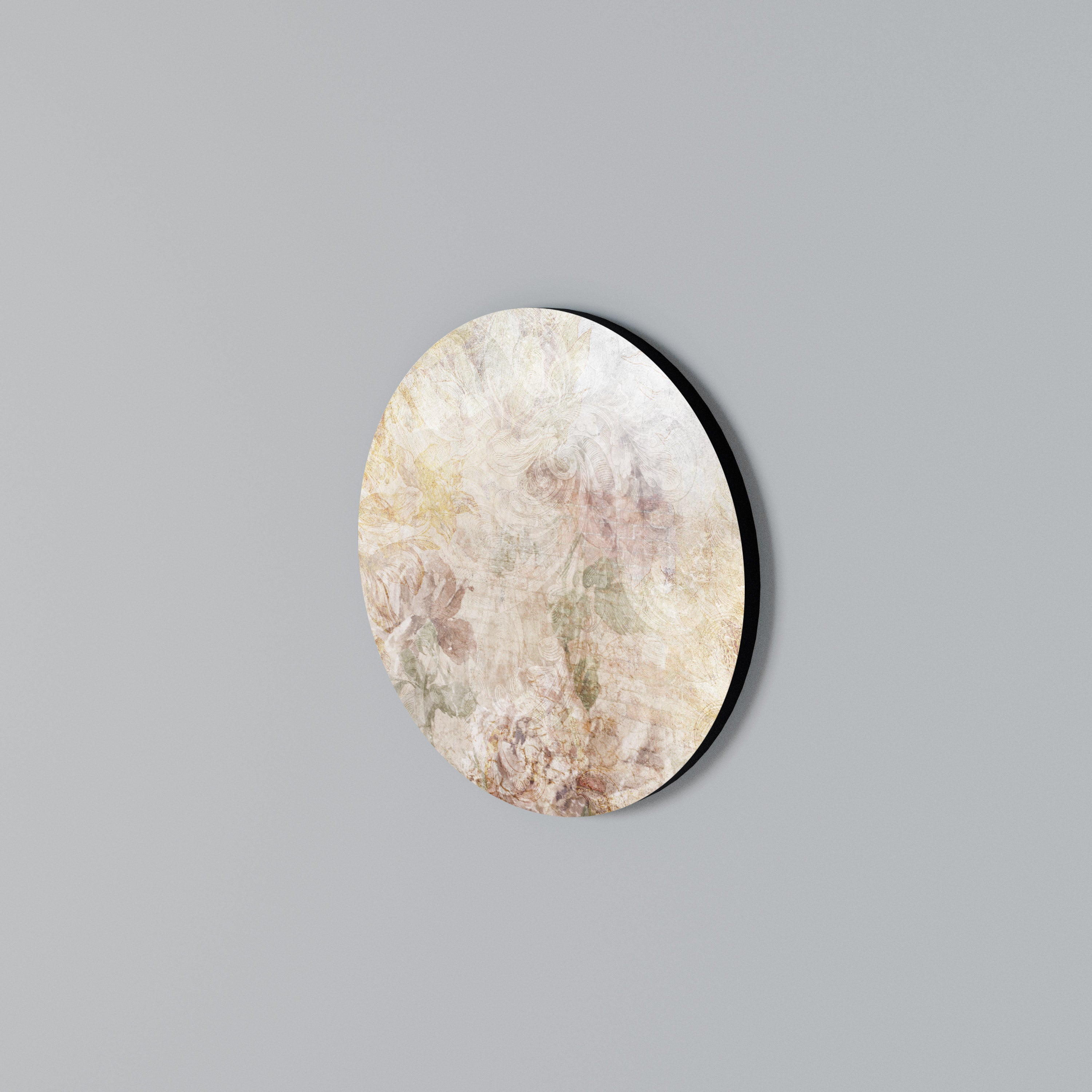 SUNFLOWER BLUR Round Wall Art