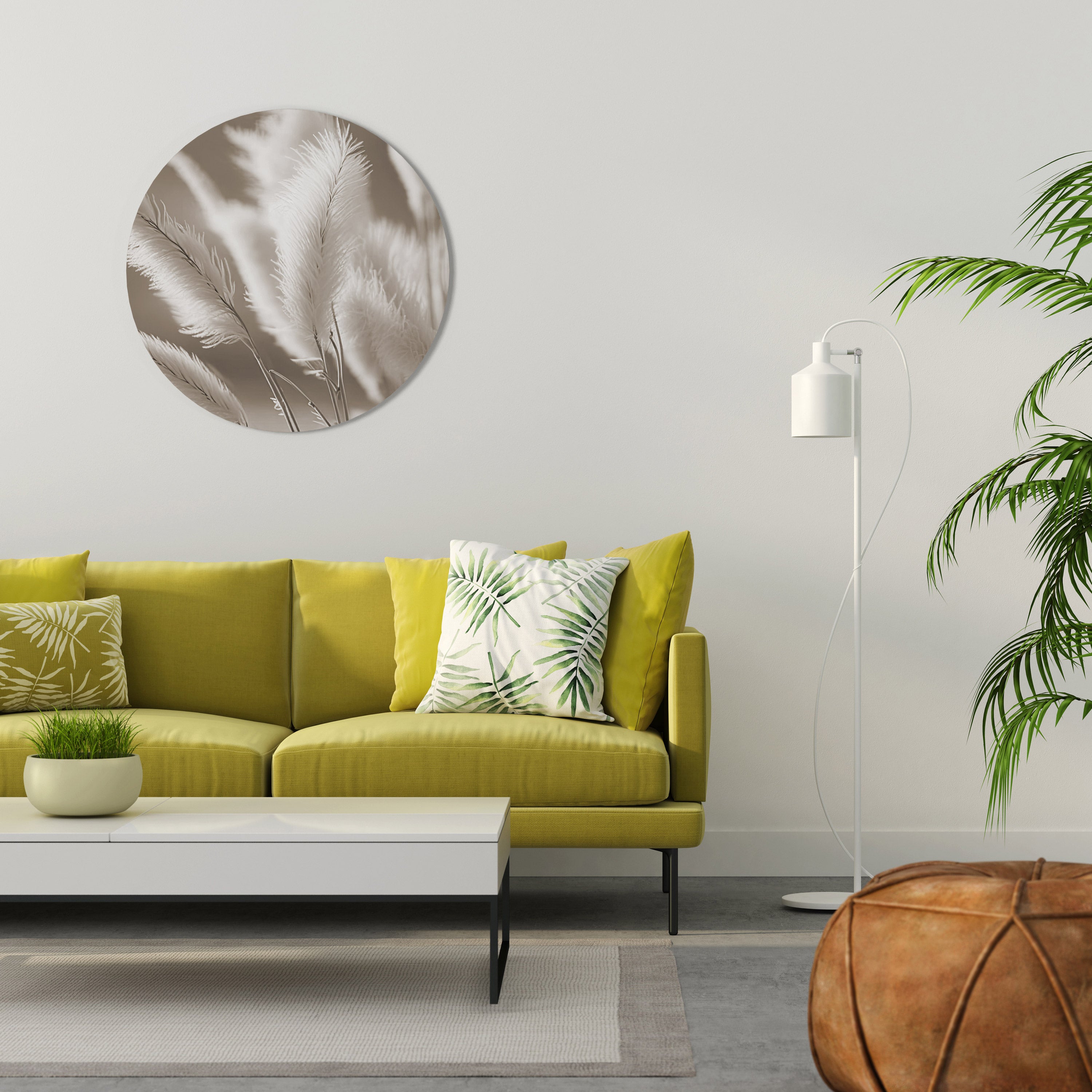 GENTLE WIND'S EMBRACE Round Wall Art