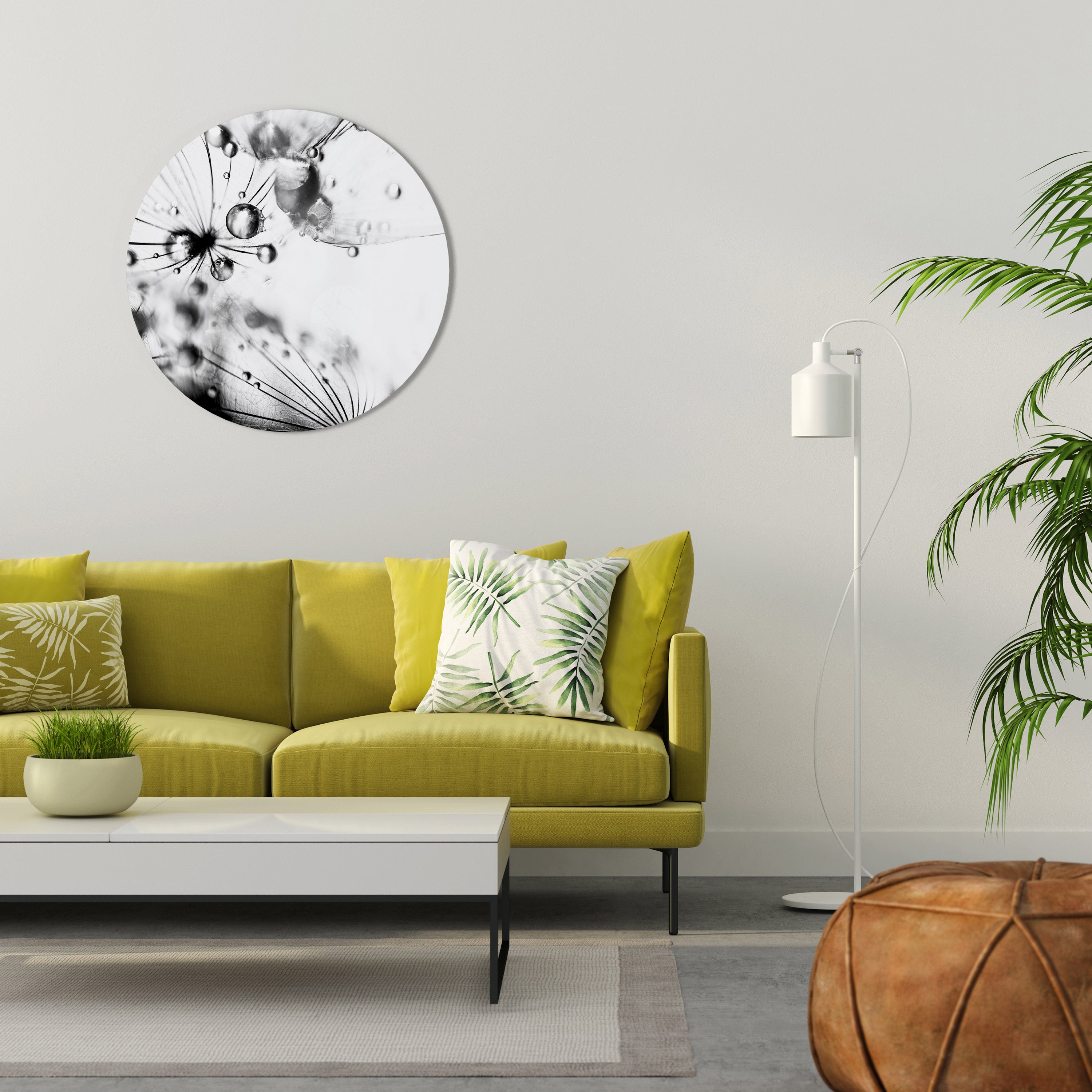 ELEGANT DROPLETS Round Wall Art