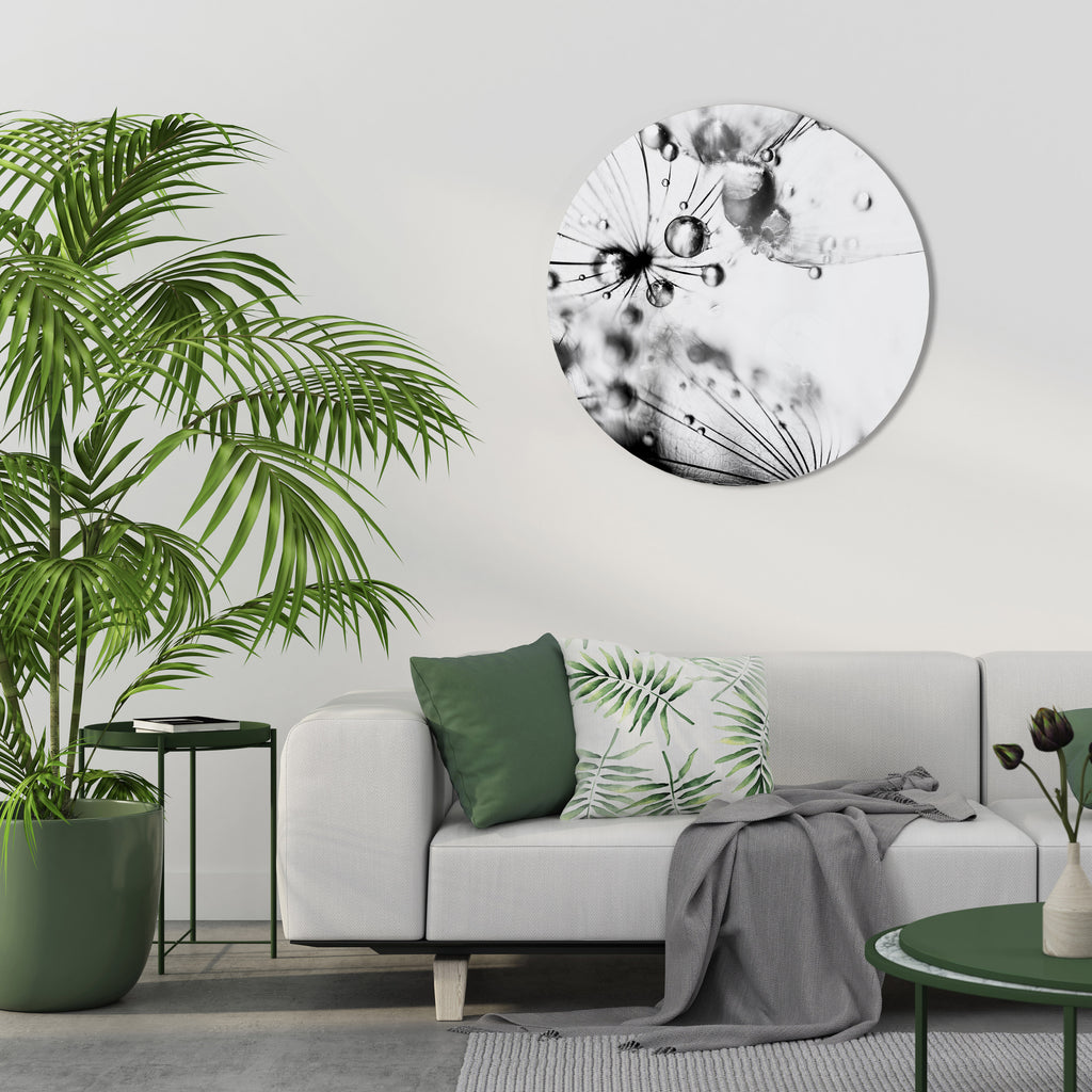 ELEGANT DROPLETS Round Wall Art