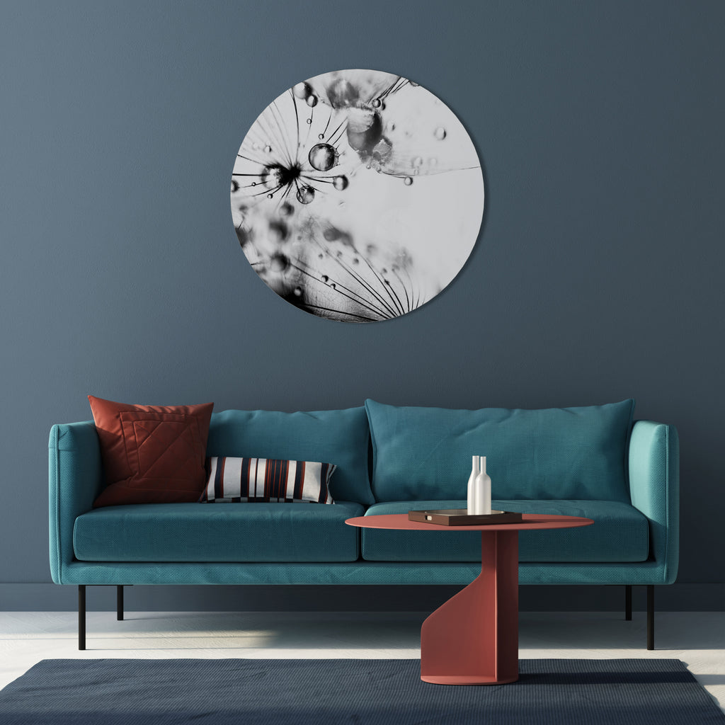 ELEGANT DROPLETS Round Wall Art
