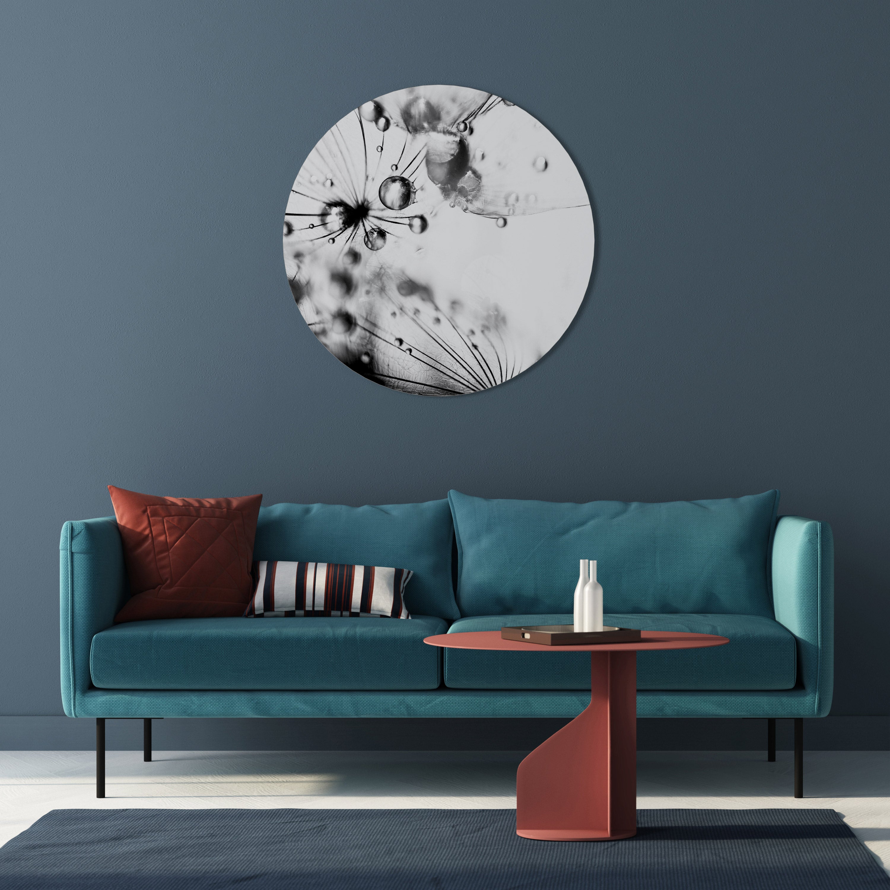 ELEGANT DROPLETS Round Wall Art