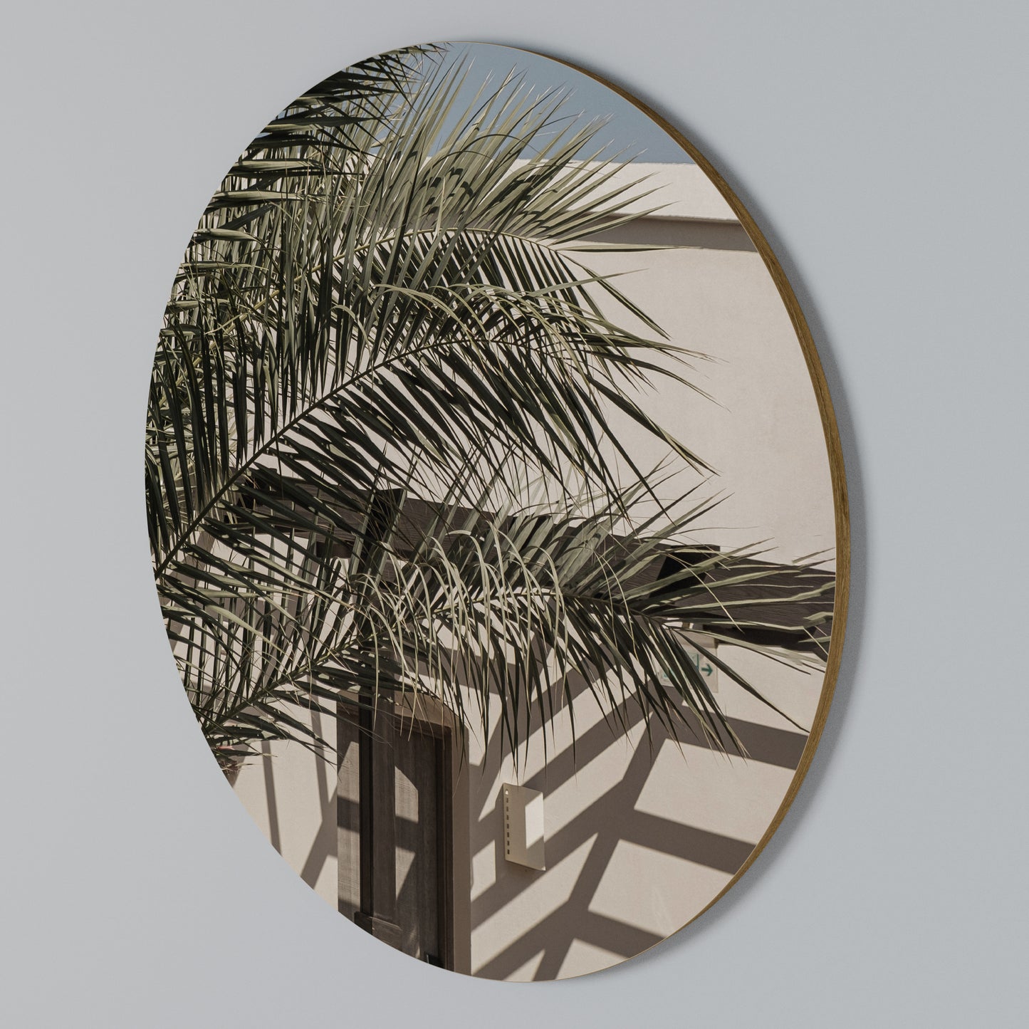 PALM SHADOW DANCE Arte de pared redondo