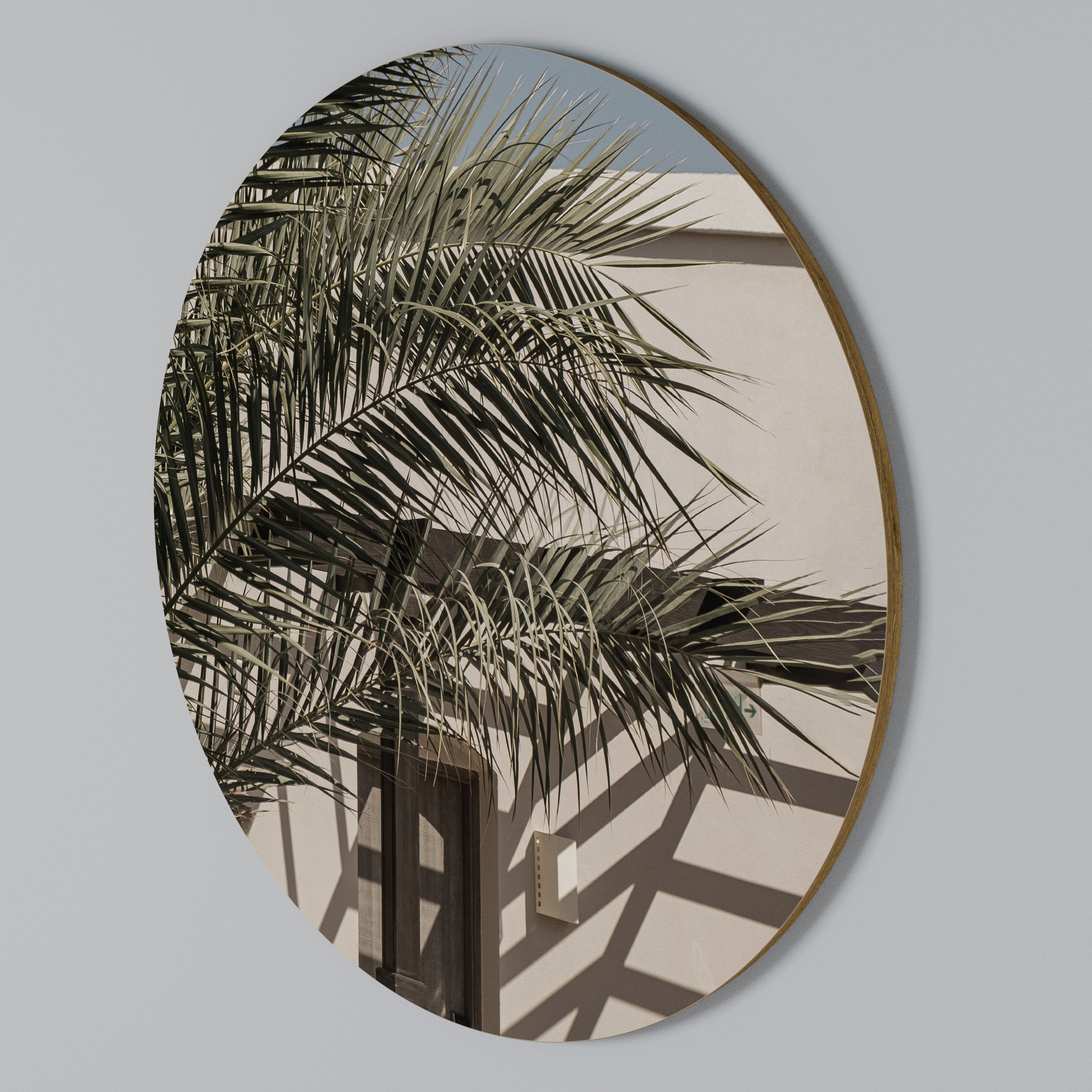 PALM SHADOW DANCE Round Wall Art